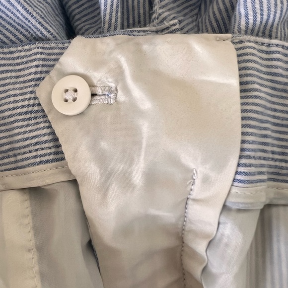 Banana Republic Wide Flare Cotton and Linen Striped Pant - Picture 2 of 6